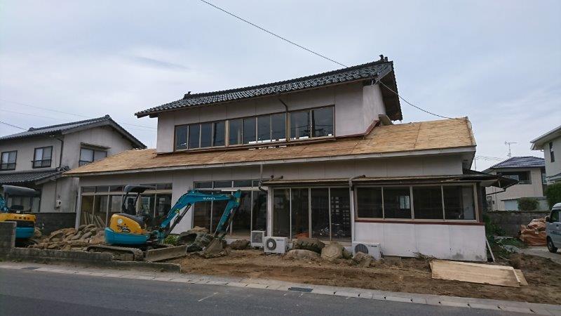 リノベーションモデルハウス　解体工事進行中♪（出雲市　夢工房）