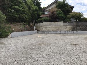 出雲市H様邸倉庫建設の工事が始まりました