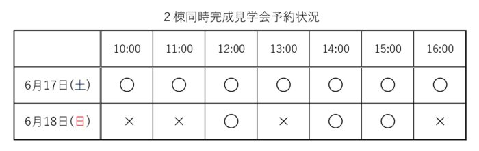 2棟同時見学会は明日開催！